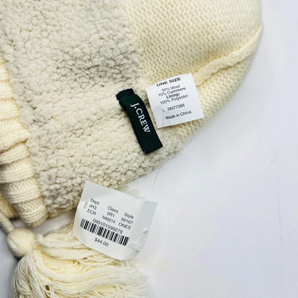 Jcrew wool & Cashmere Cream kids hat